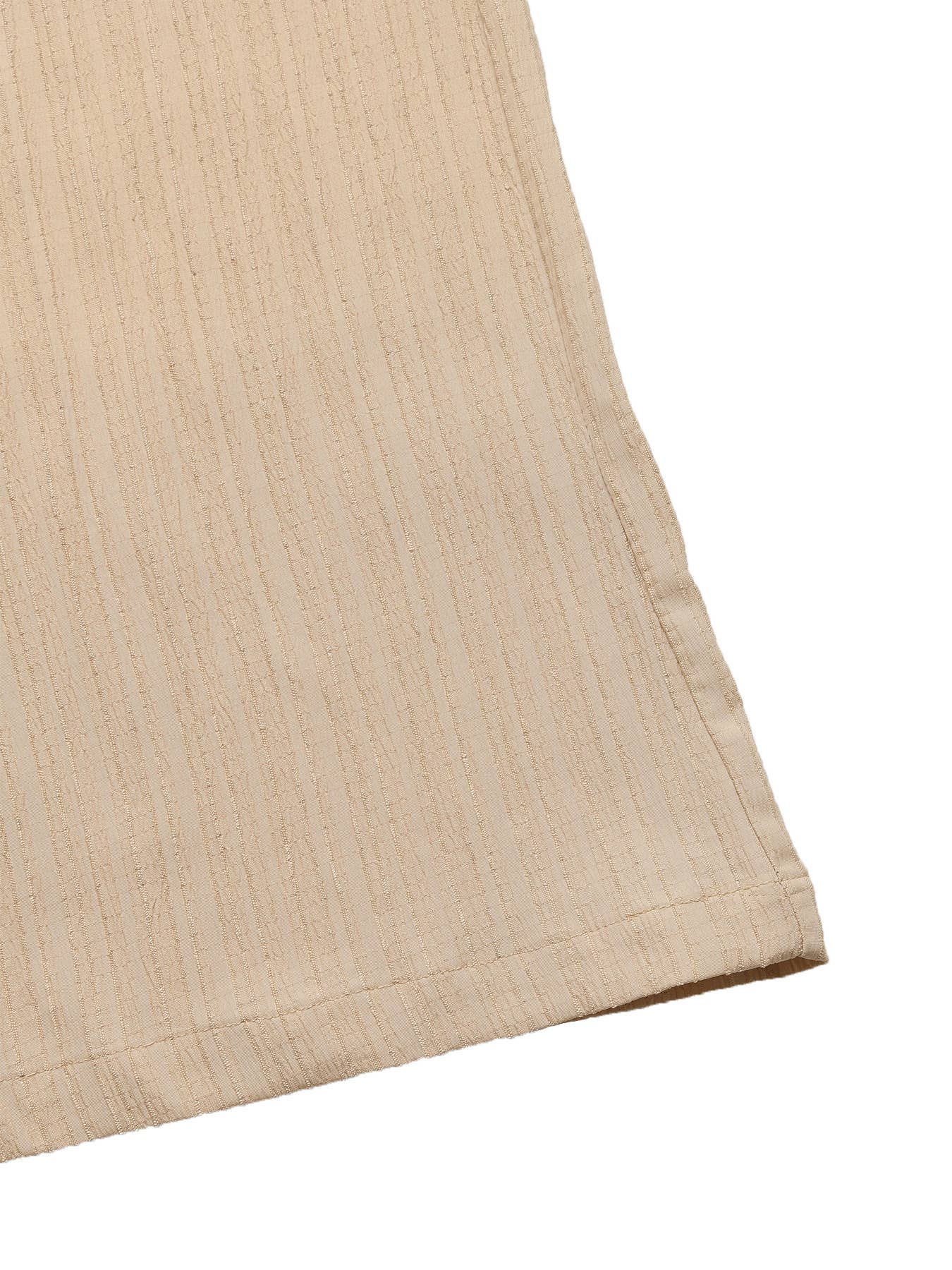 High-waisted solid color nine-inch pants