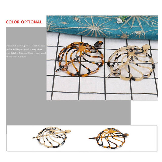 ACETATE PLATE HAIRPIN LEOPARD PRINT HAIRPIN_CWAHA4227