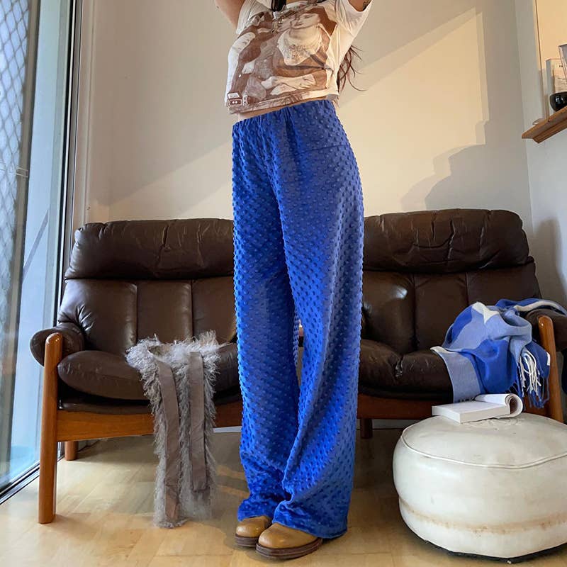 HIGH-WAISTED BAGGY BUBBLE STREET STYLE SLACKS