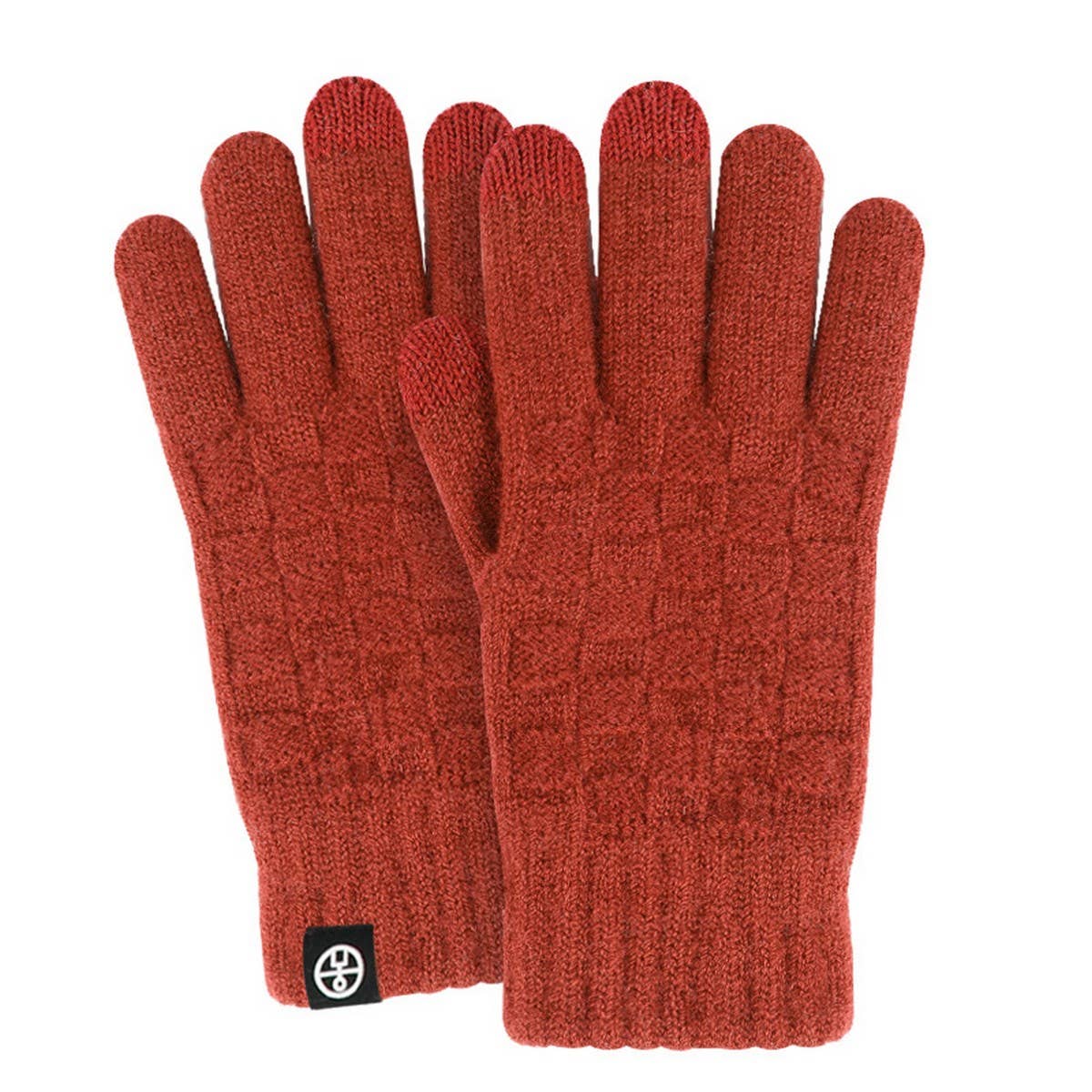 WINTER WOOLEN CHECKERED TOUCH SCREEN GLOVES_CWAG0409
