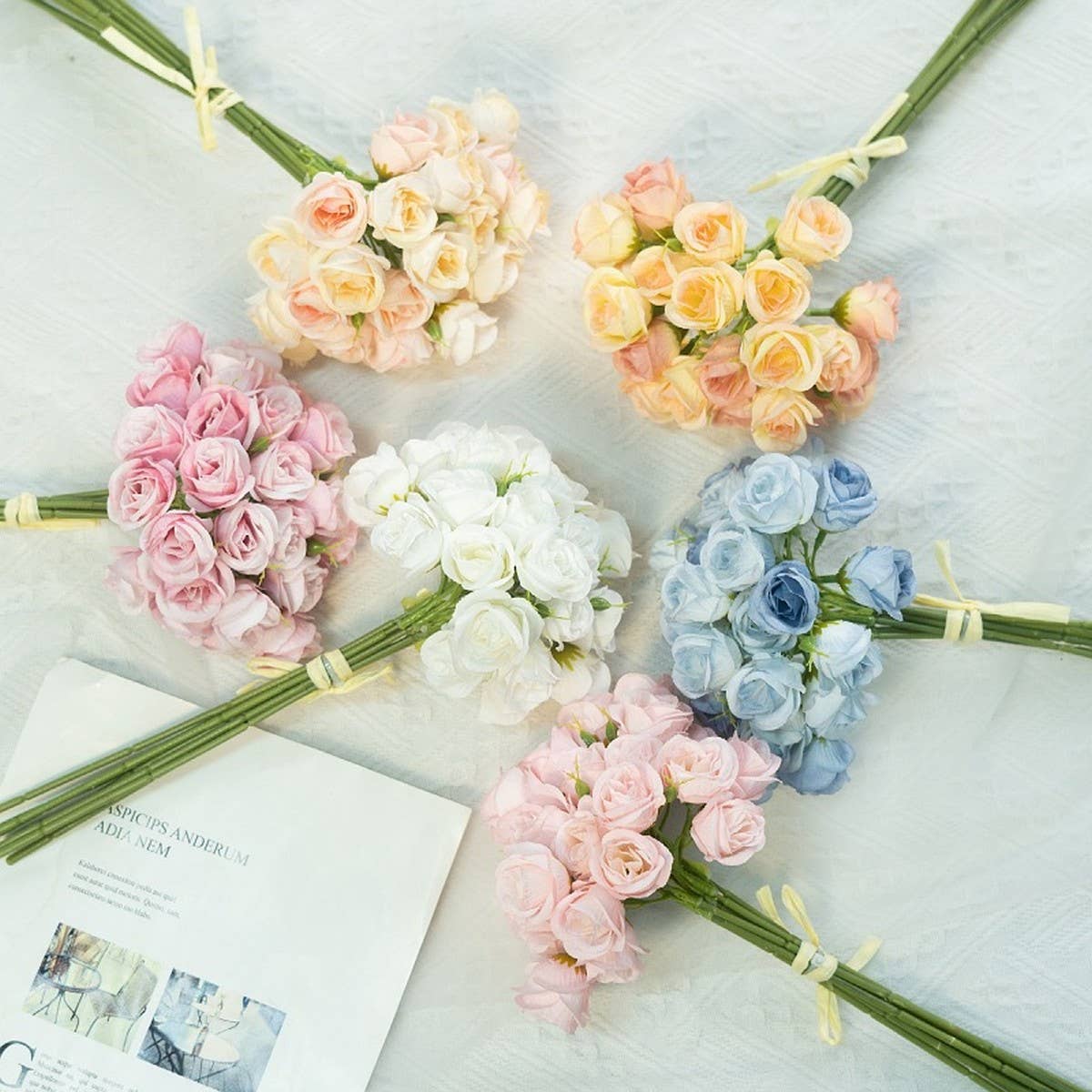 Faux 27-Head Rose Bouquet for Wedding Handheld