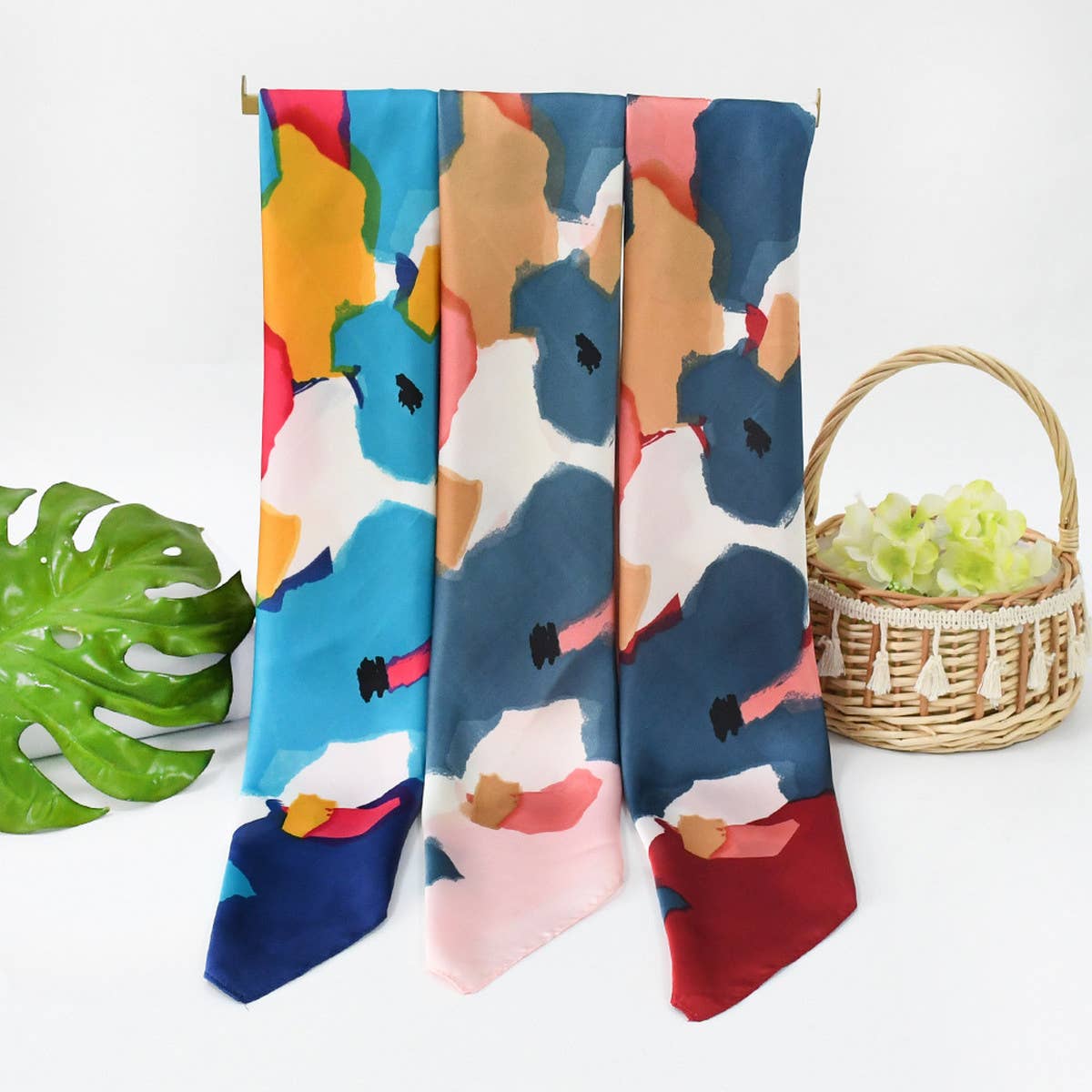 Polka Dot Satin Neck Scarf ??Office & Flight Style_CWASC1157