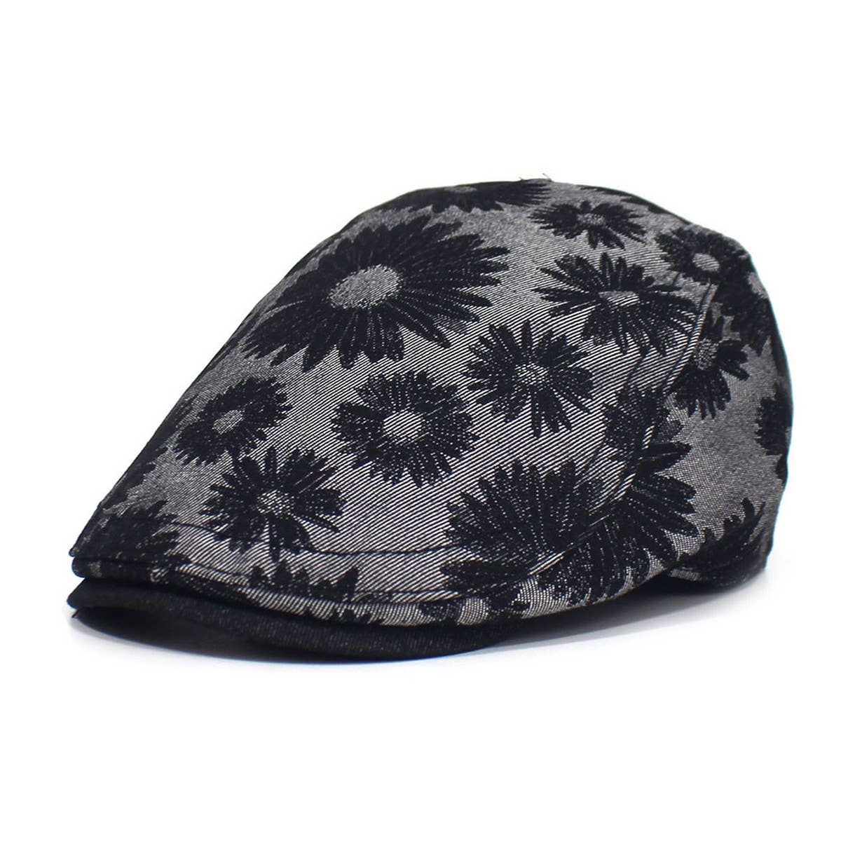 FASHION PRINT ADJUSTABLE FLORAL BERET_CWAB2917