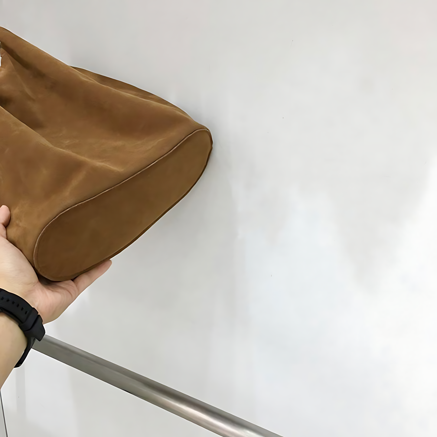 Vintage Faux Suede Tote?Soft &Spacious Shoulder Bag_CWAB4107