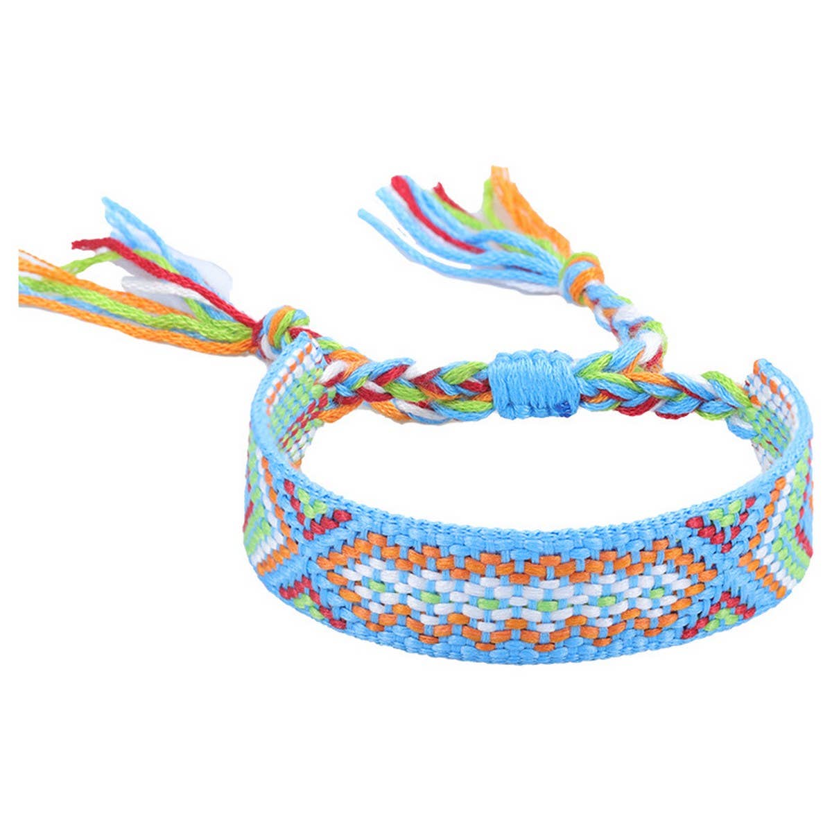 ETHNIC STYLE COLORFUL TASSEL WOVEN BRACELET
