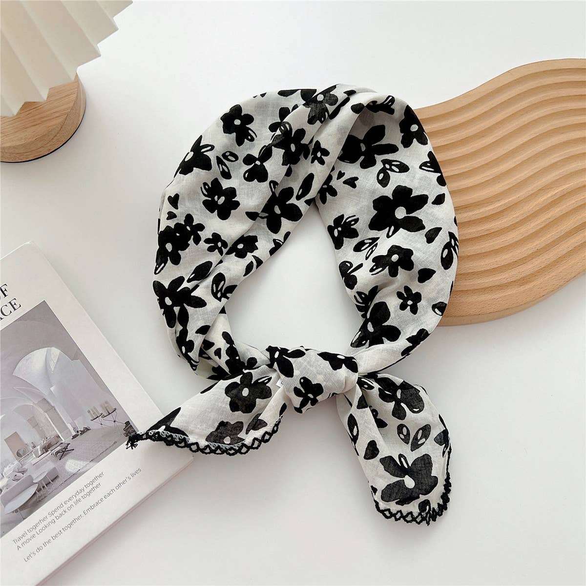 Cotton Linen Square Scarf for Women¡¯s Neck Wrap