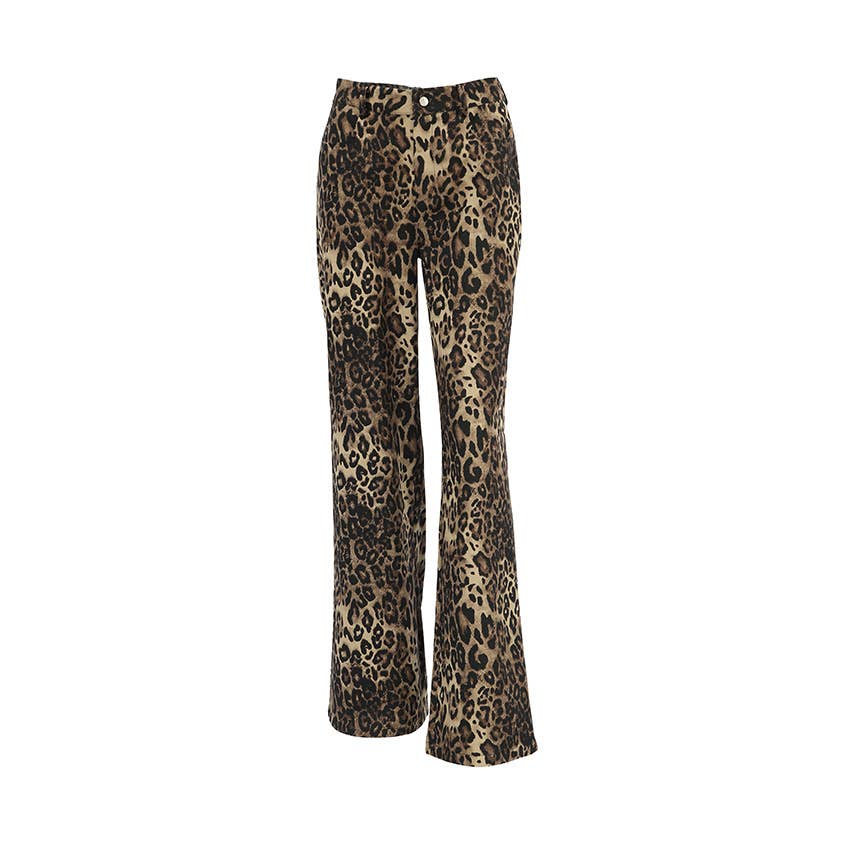 CWBLP1554_FASHION PERSONALITY LEOPARD PRINT WIDE LEG PANTS