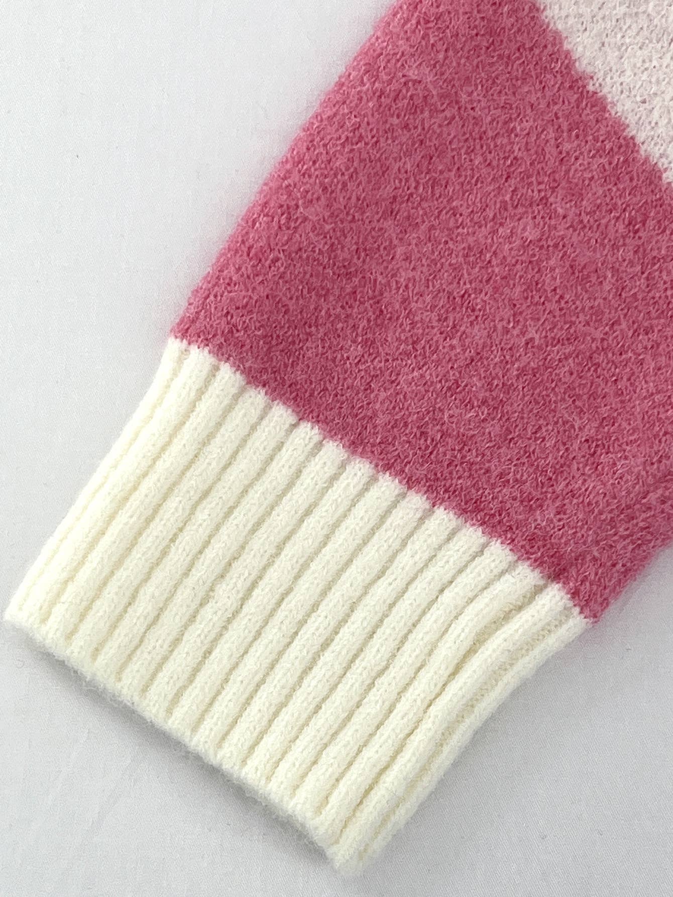 SWEET WIND COLOR MATCHING KNITWEAR LADY