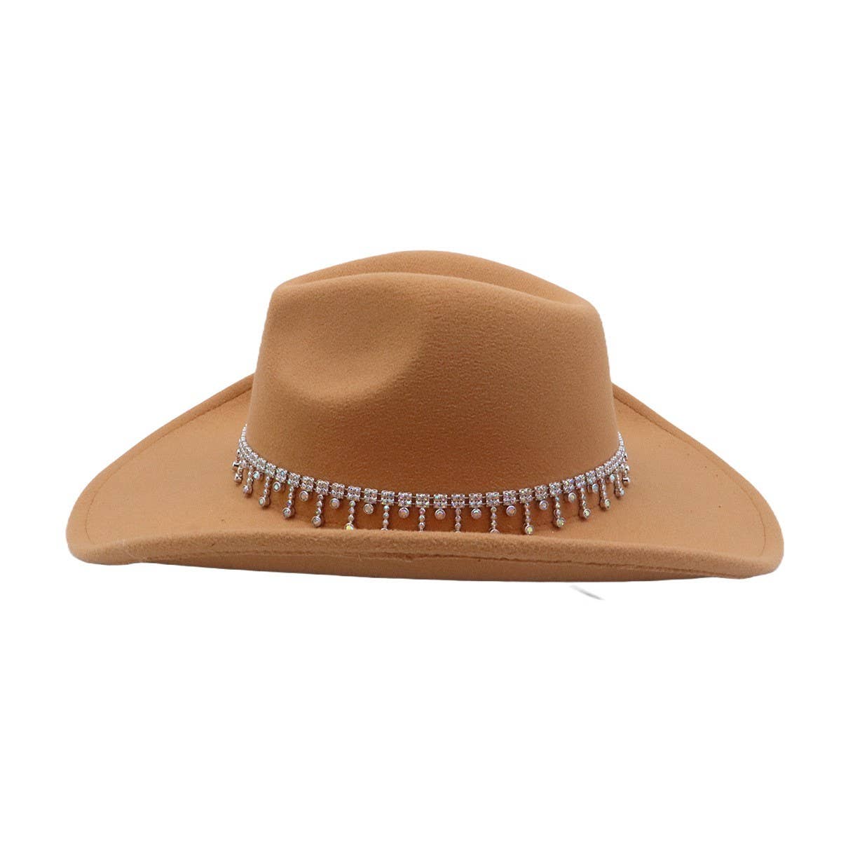 Men & Women Wool Blend Cowboy Fedora Ethnic Style_CWAH04372