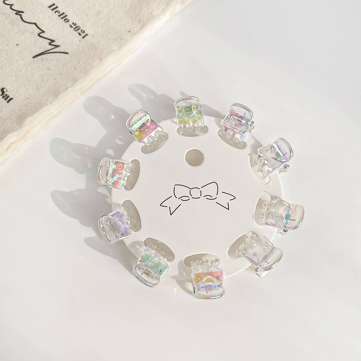 Children's mini 10-piece set of colorful hairpins