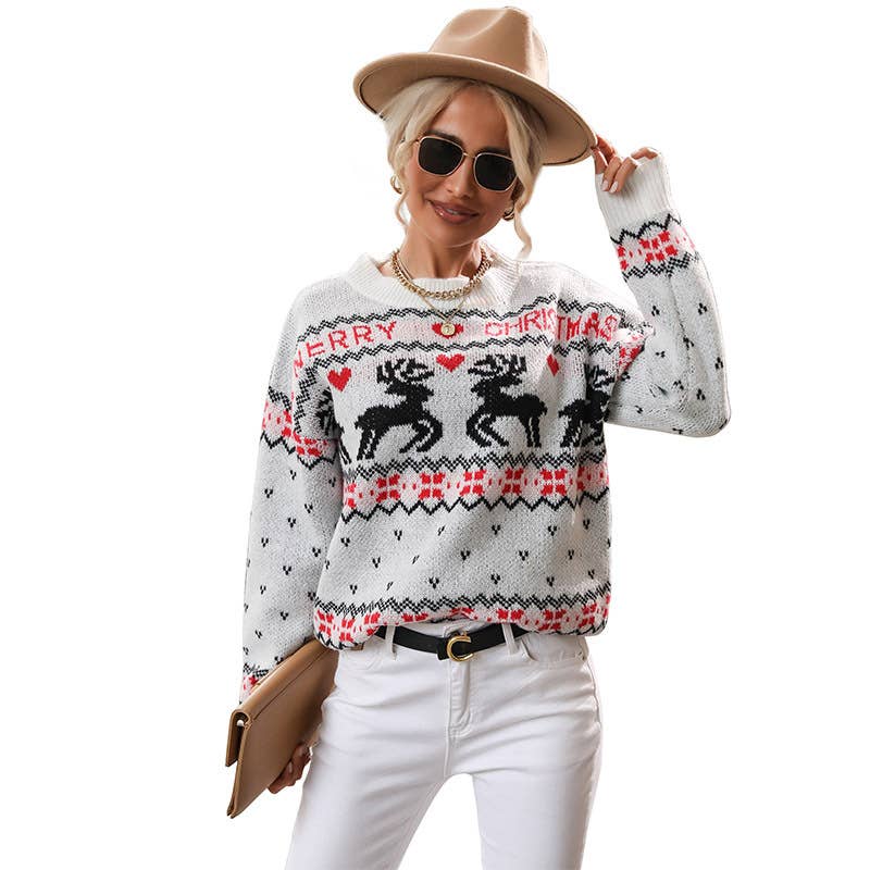 Knit turtleneck Christmas sweater