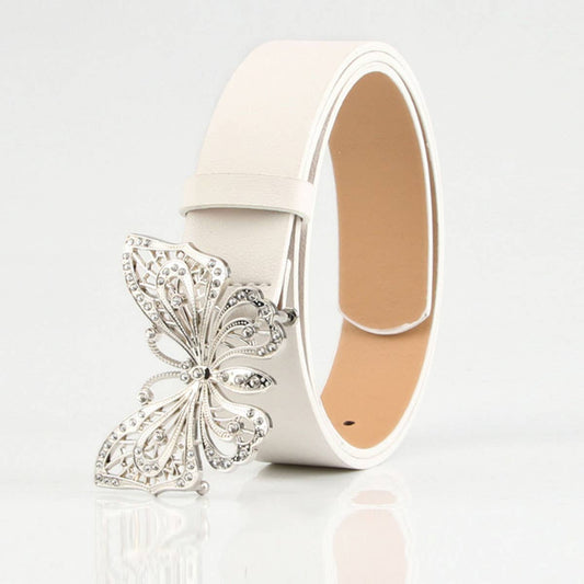 Fashionable butterfly rhinestone decorated belt
