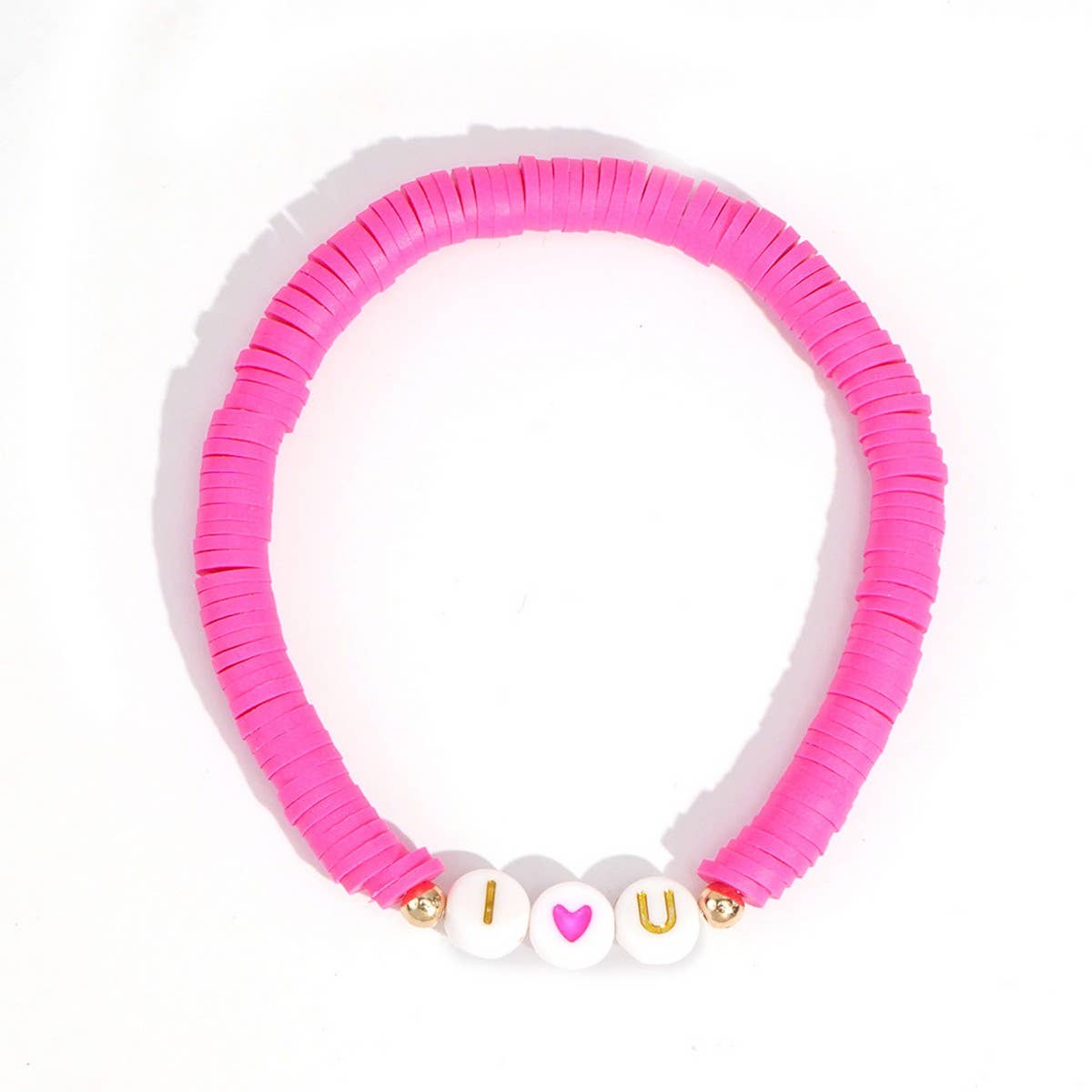 VALENTINE'S DAY POLYMER CLAY STACKING BRACELET_CWAB4628