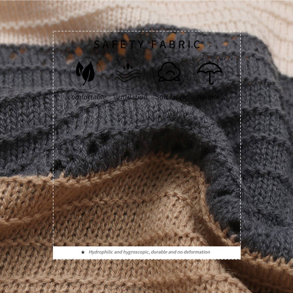 KNIT HOODED COLOR-MATCHING PULLOVER SWEATER