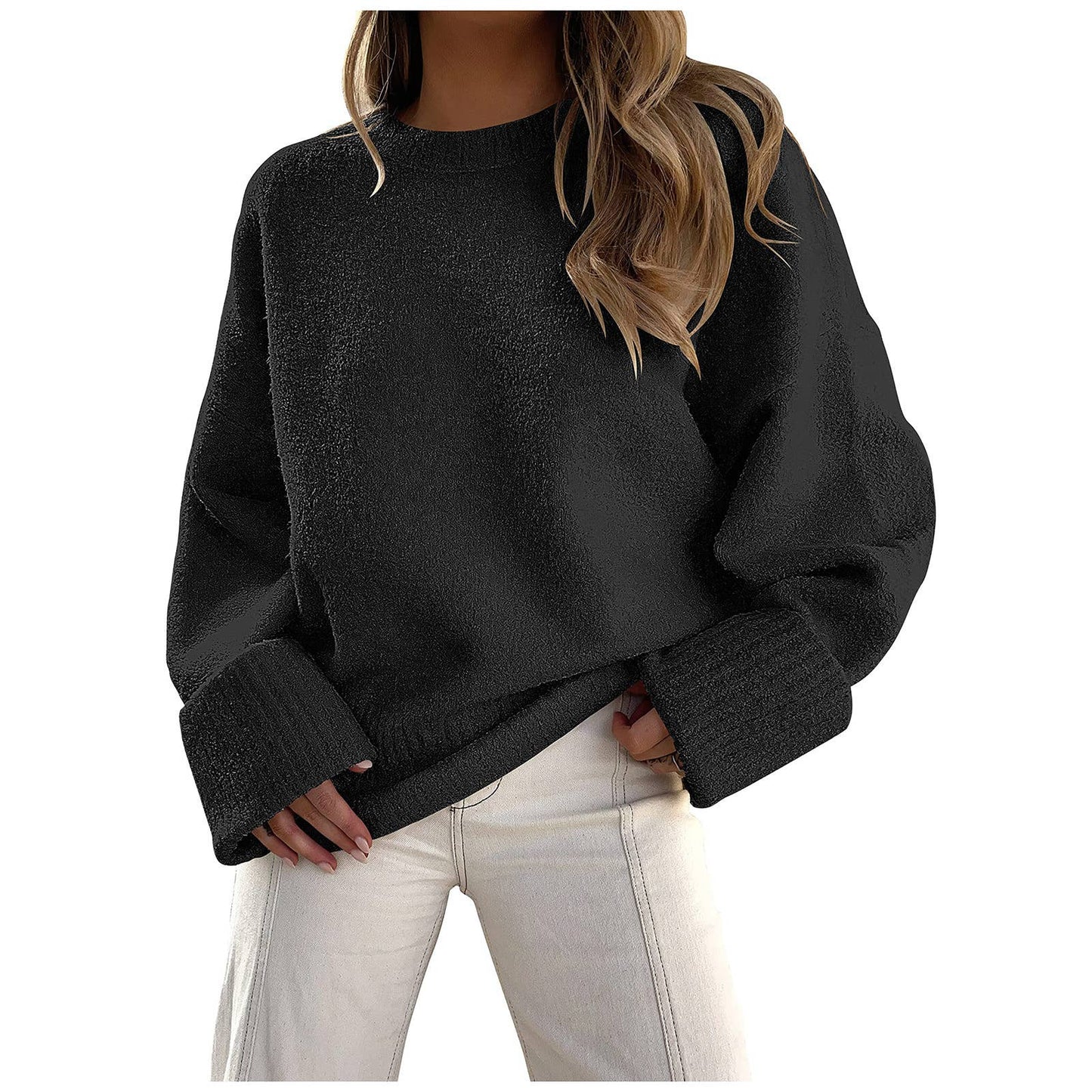 Everything goes with street style crew neck turtlenecks