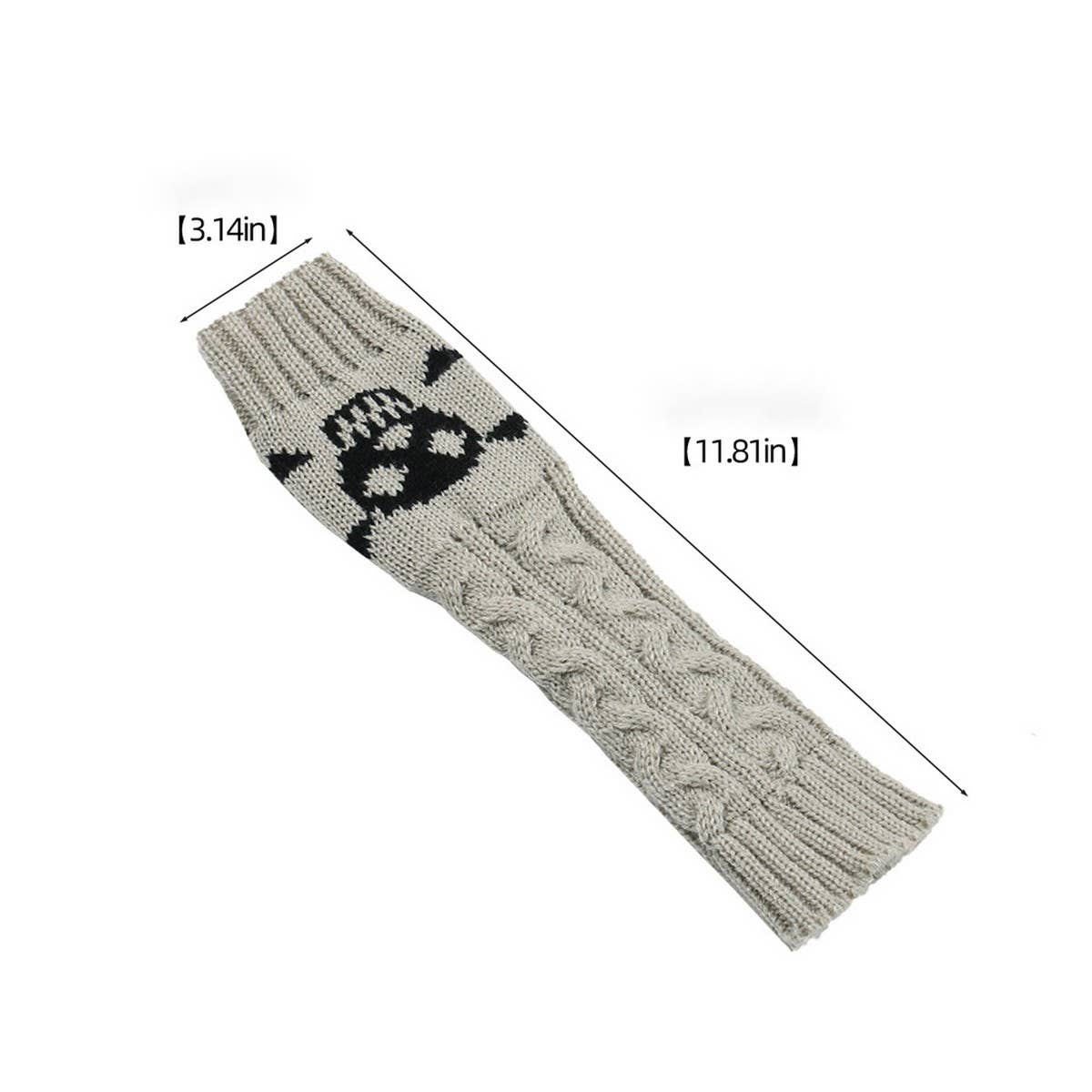 CWMM10078_KNIT FINGERLESS GLOVES LONG ARM WARMERS