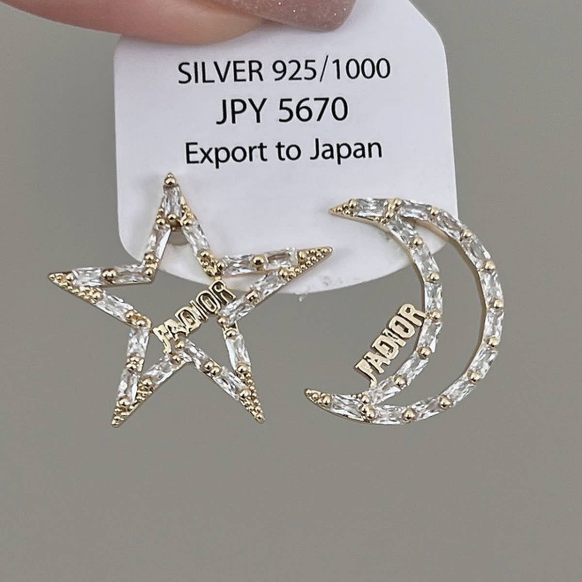 UNIQUE MOON STAR EARRINGS