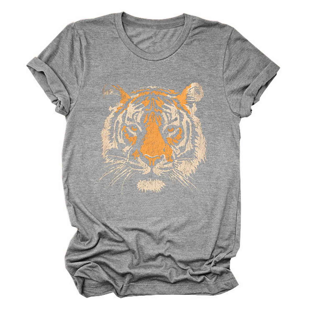 Women??¢s Summer Tee with Stylish Tiger Print_CWTTSL0494