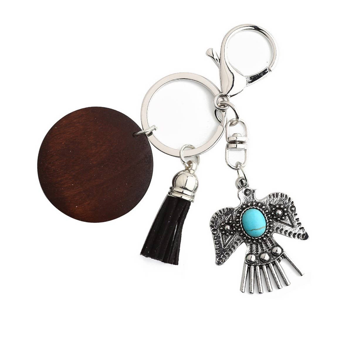 Boho Western Eagle Keychain with Alloy Pendant_CWAB5086
