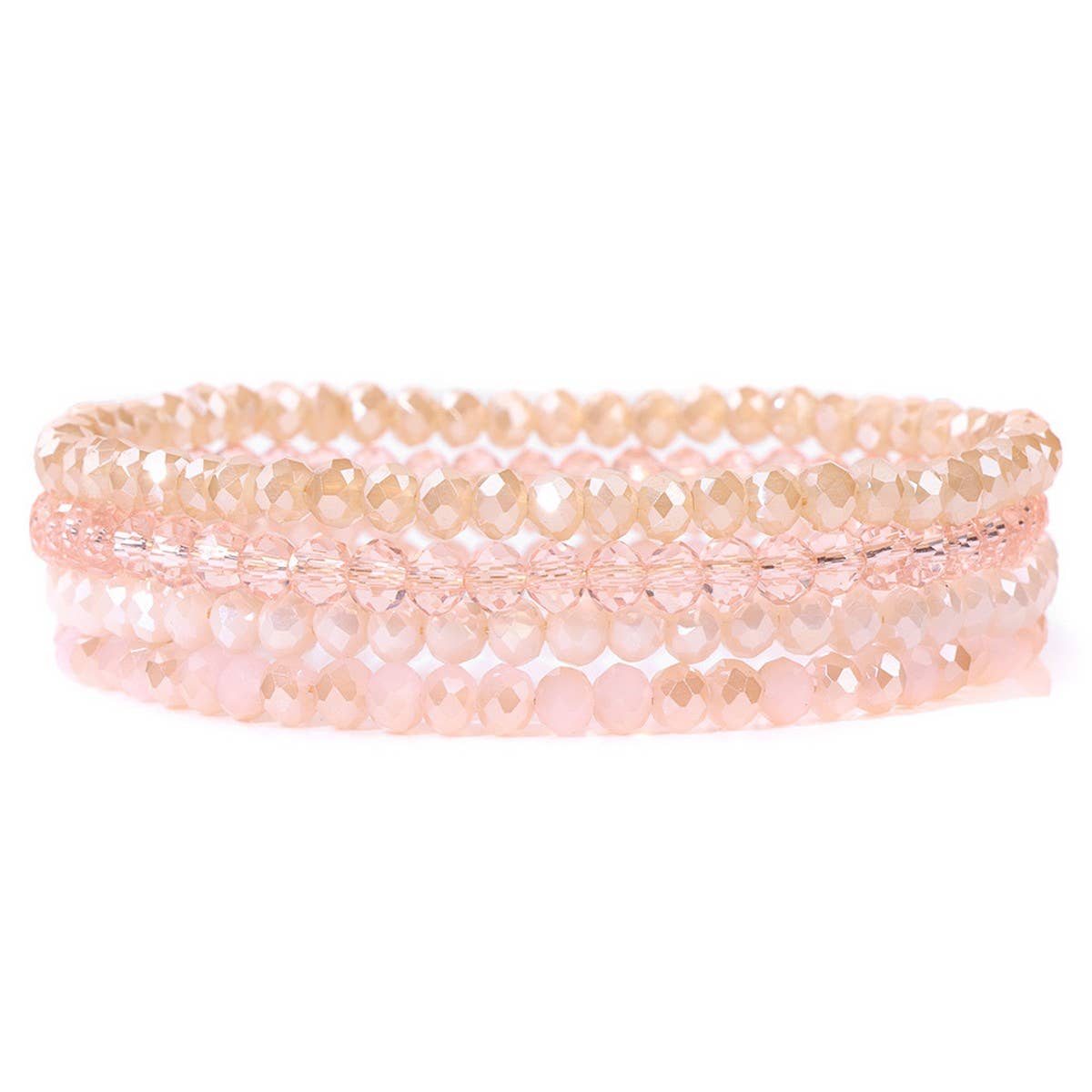CWAJE4230_ARTIFICIAL CRYSTAL ELASTIC BRACELET SET OF FOUR