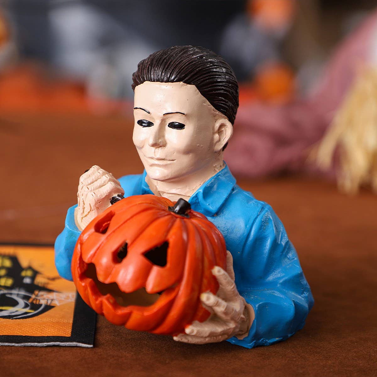 Halloween Killer Resin Horror Figurine Decor_CWAJE5286