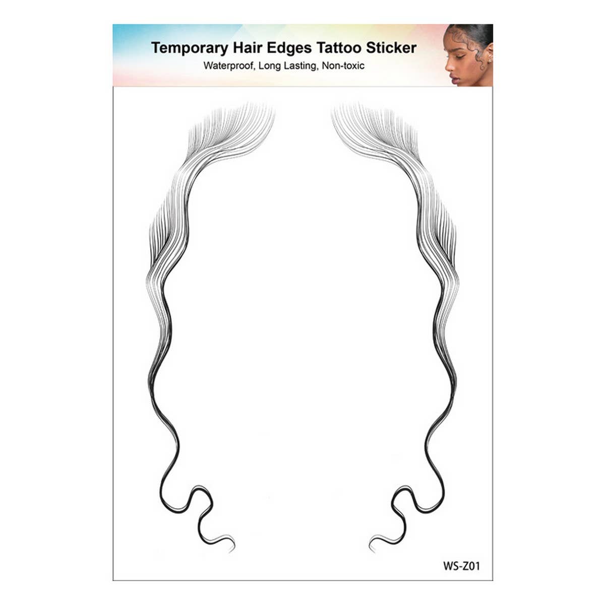 Baby Hairline Tattoo Stickers for Forehead Bangs_CWMM8336