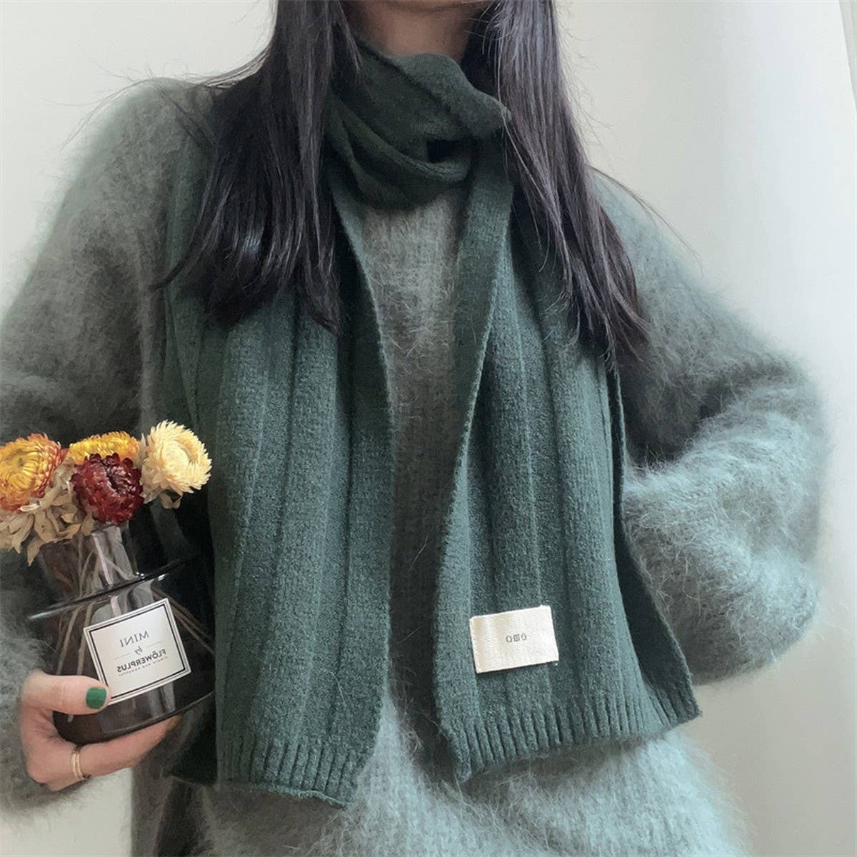 Knit Stripe Scarf - Warm Fall/Winter Unisex Scarf