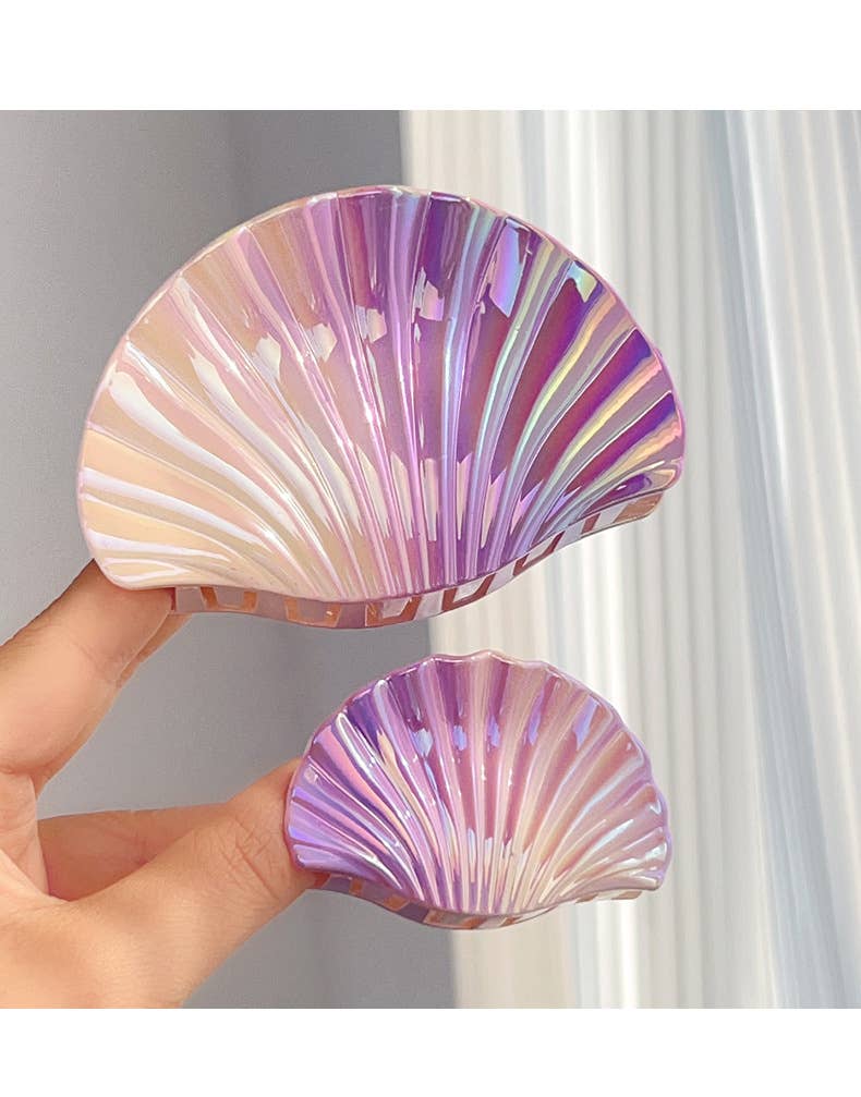 Gradient ocean shell vacation style hair clip