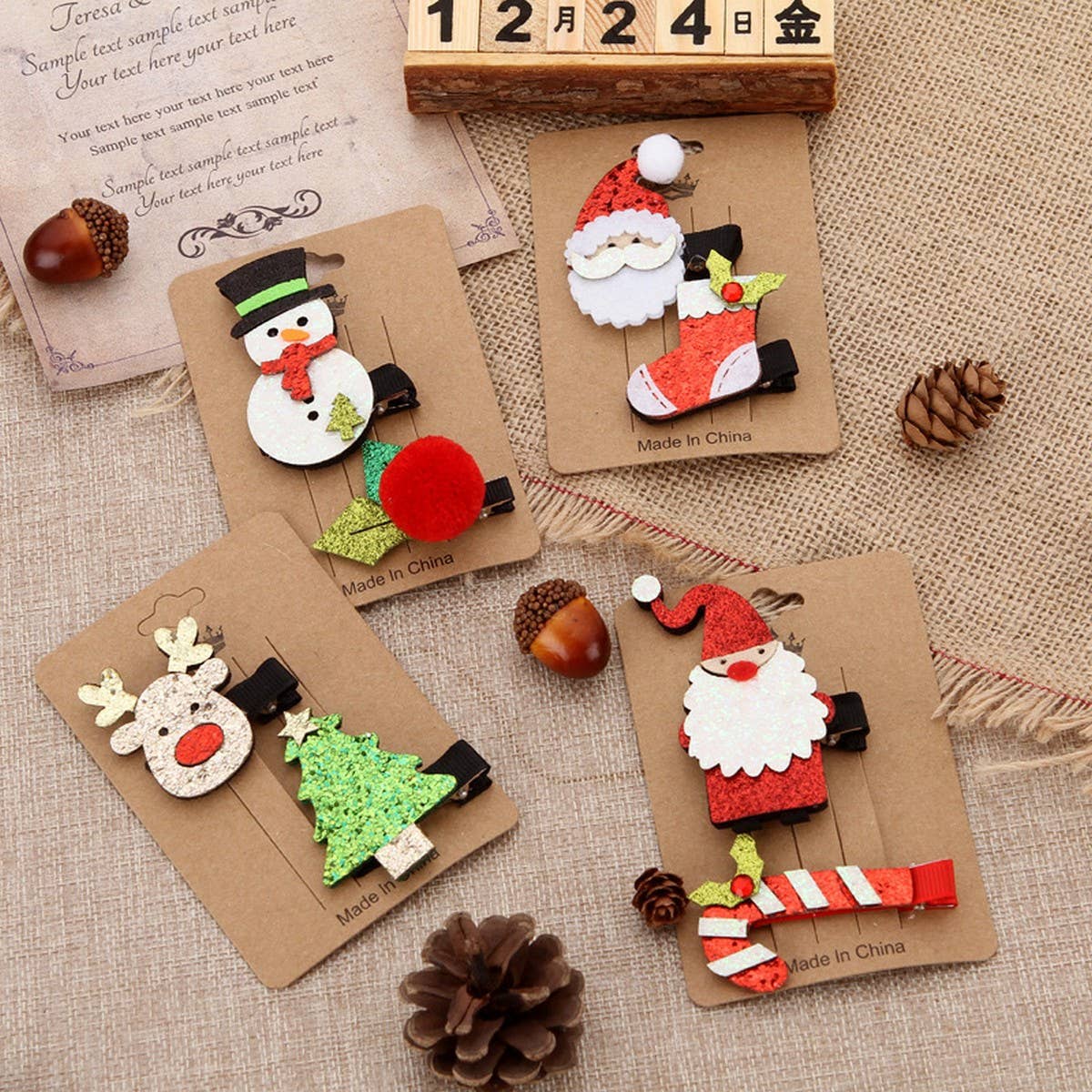 CUTE LITTLE CLIP COMBINATION CHRISTMAS HAIRPIN
