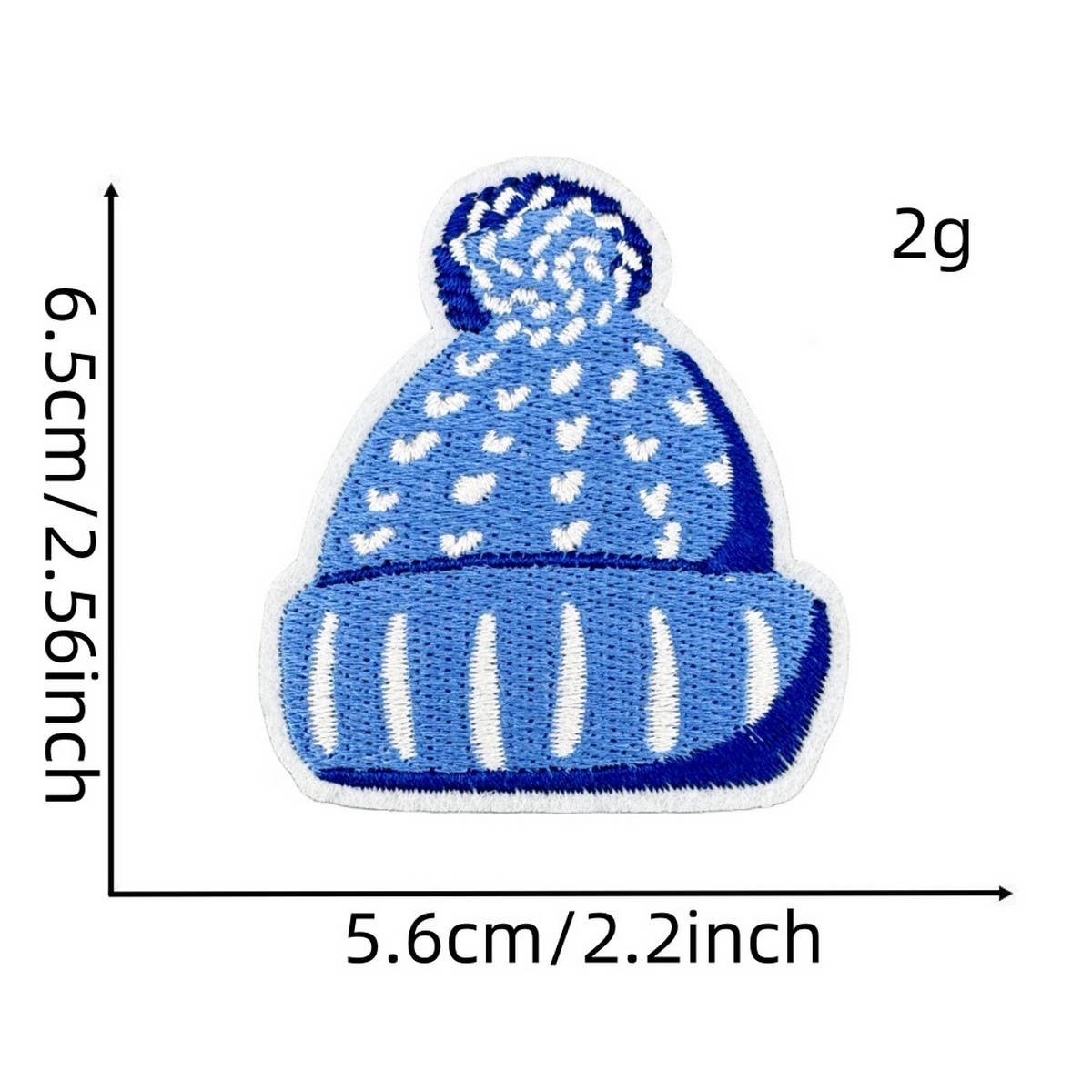 WINTER BLUE CHRISTMAS GRAFFITI EMBROIDERED PATCH