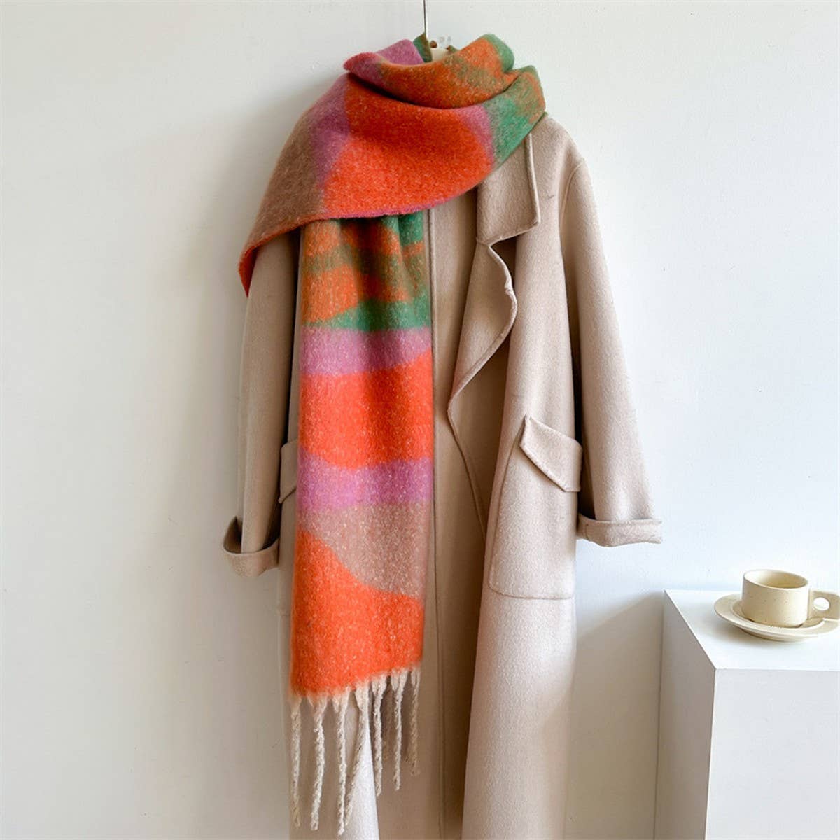 Colorblock Winter Scarf - Thick Warm Unisex Wrap