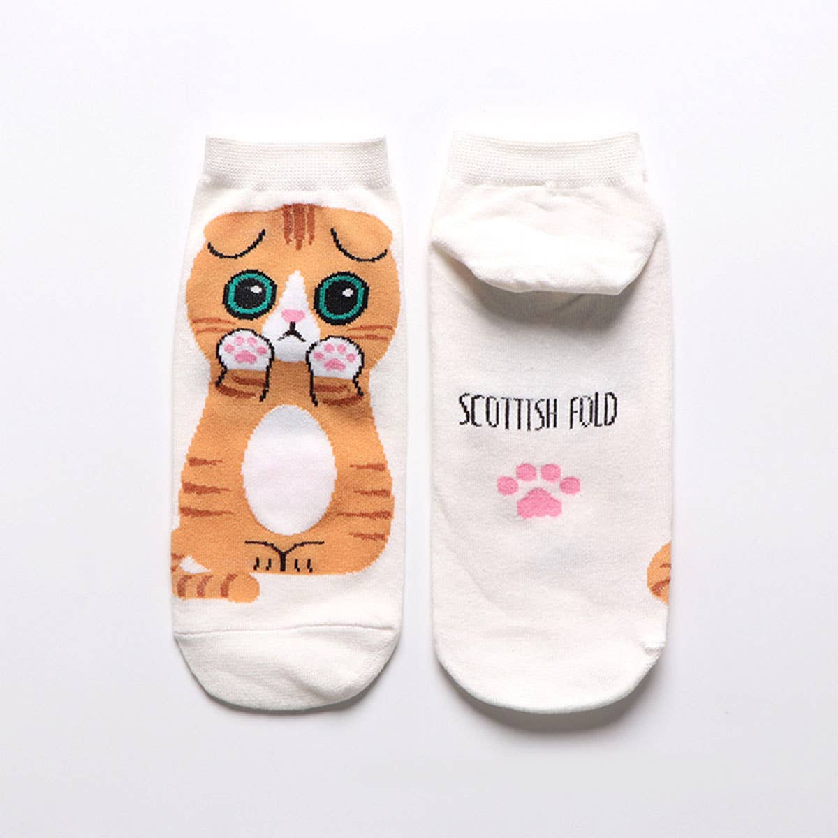 CUTE CAT PATTERN ANKLE SOCKS