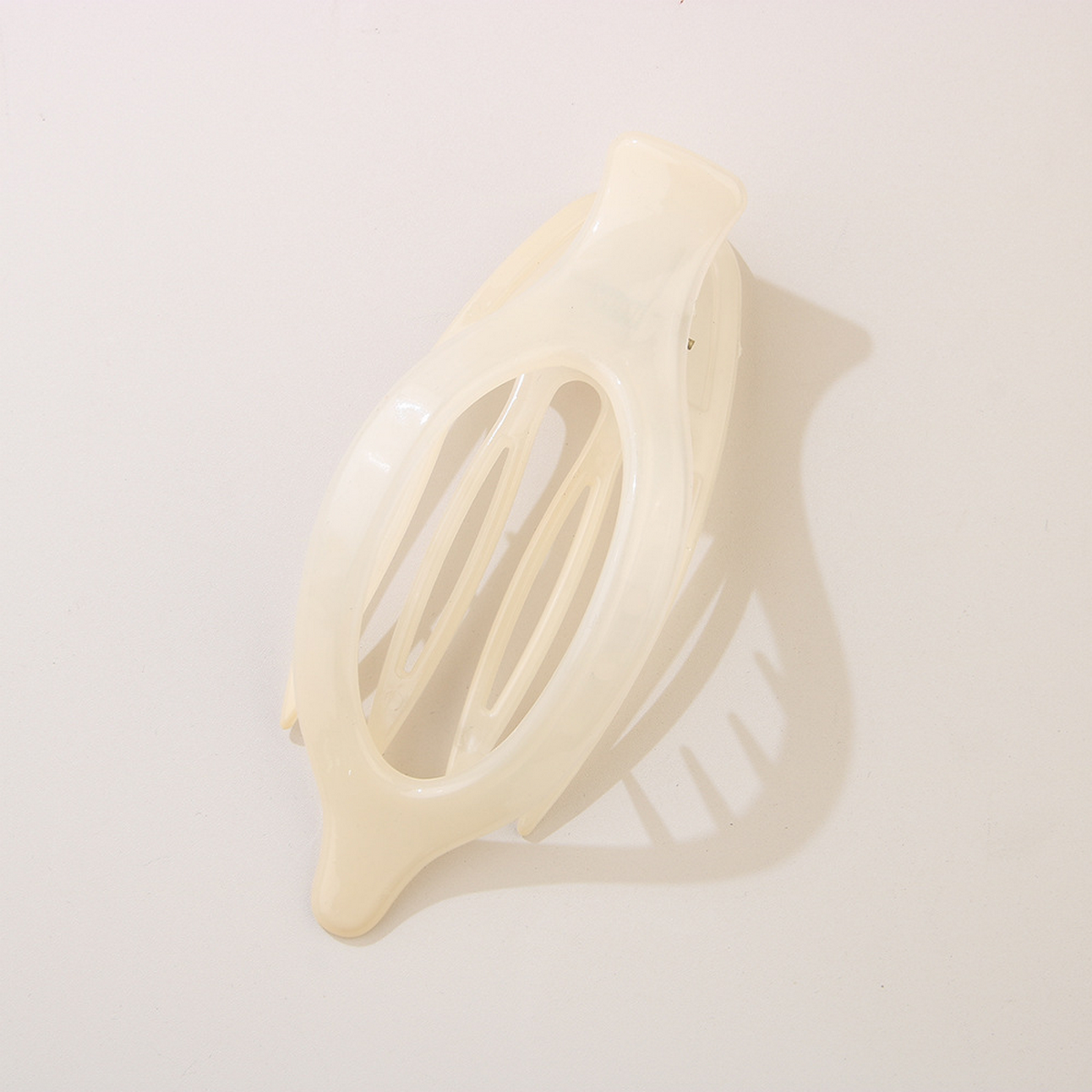 Glossy Matte Oval Hair Clip - Large Duckbill Style