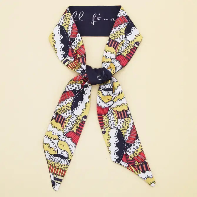 FLORAL PRINT TWILLY HEAD SCARF