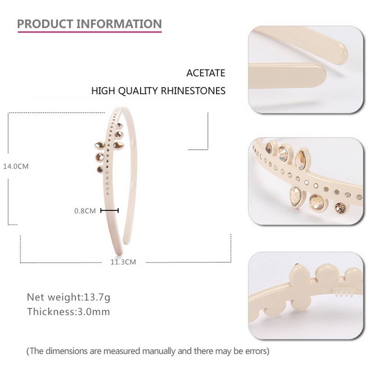 ACETATE SPECIAL-SHAPED HEADBAND WITH DIAMONDS_CWAHA4358