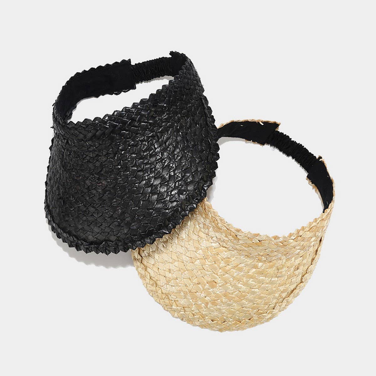 Straw Sun Visor,Summer Ponytail UV Protection Hat_CWAH3282