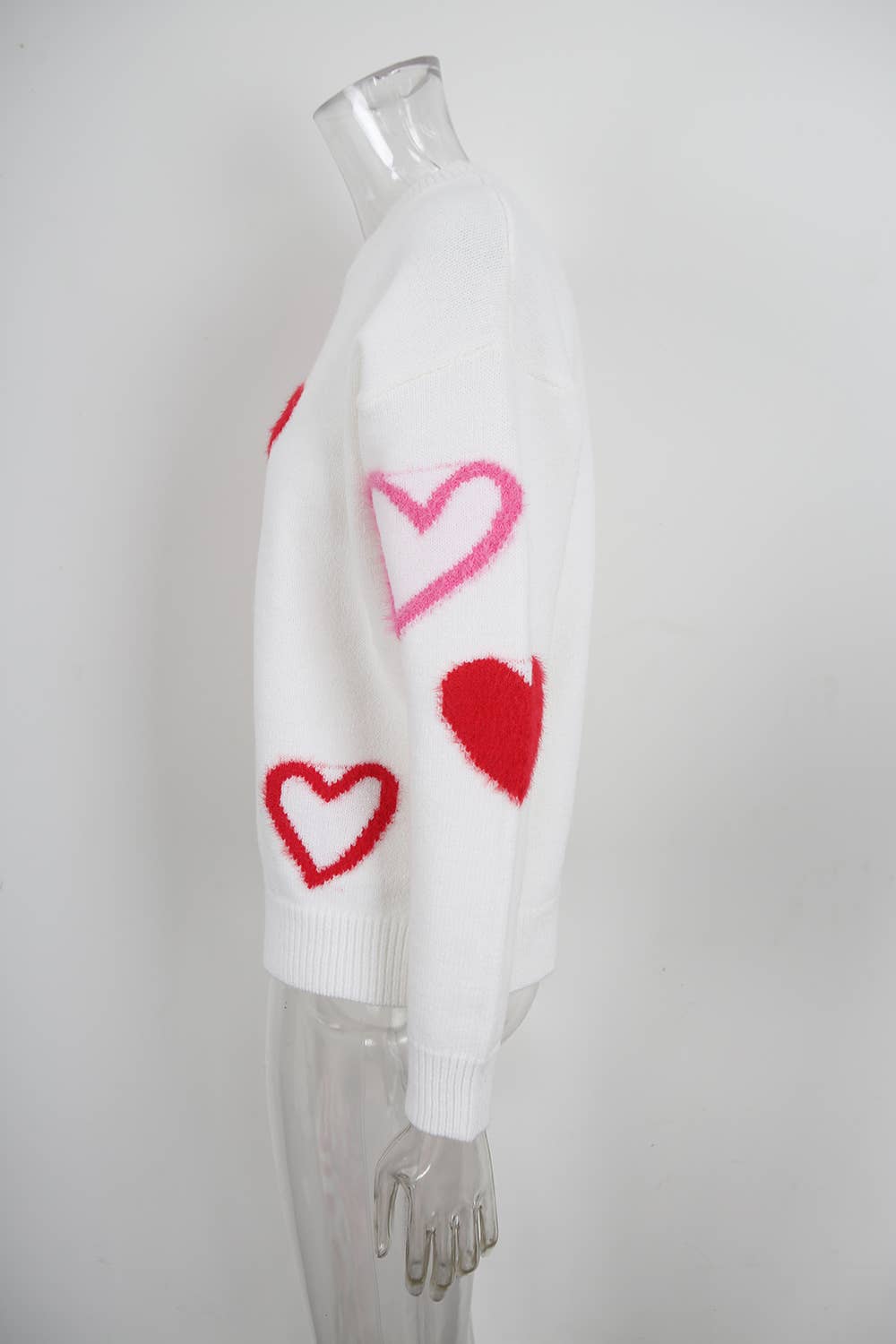 Valentine's day little hearts jacquard sweater