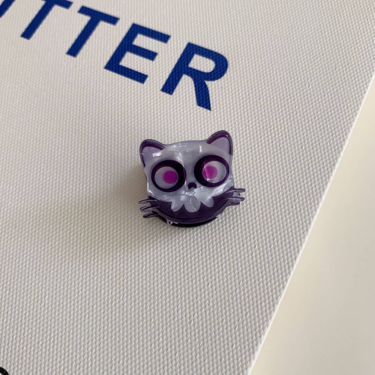 CWAHA07727_HALLOWEEN GHOST PUMPKIN BAT ACRYLIC HAIR CLAW