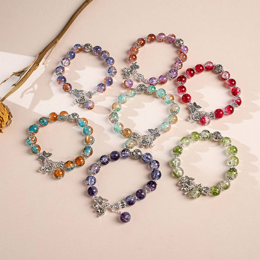 GRADIENT BUTTERFLY EXPLOSIVE CRYSTAL BRACELET
