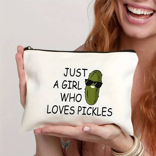 CUCUMBER LETTER DOUBLE-SIDED PRINTED COSMETIC BAG_CWAB1783