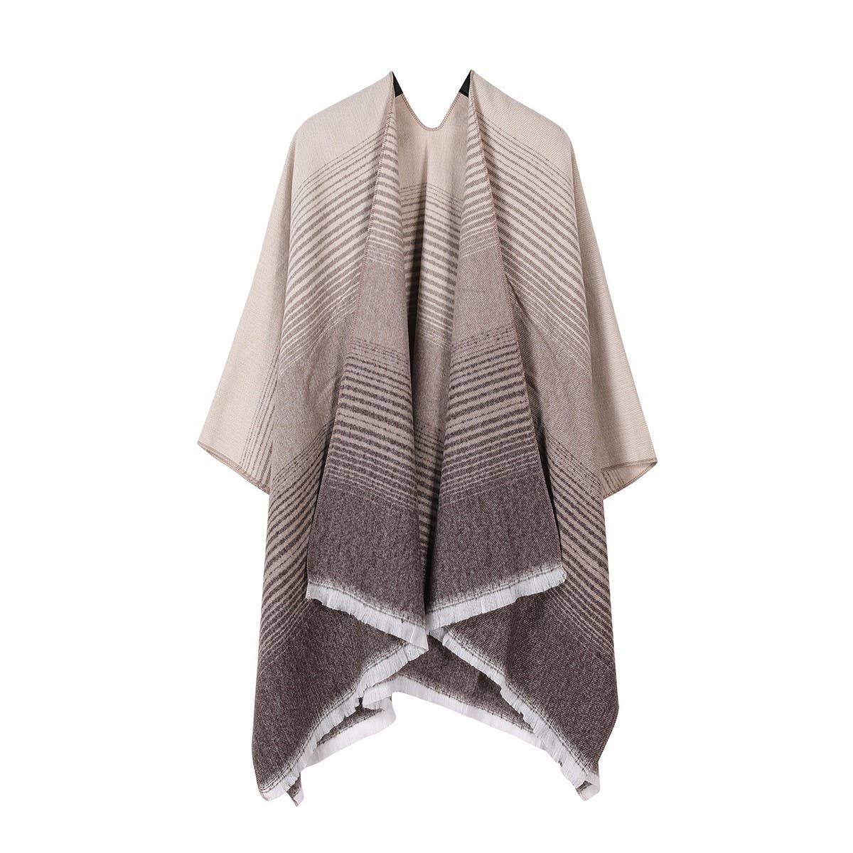 FAUX CASHMERE SHAWL GRADIENT SCARF SHAWL CAPE