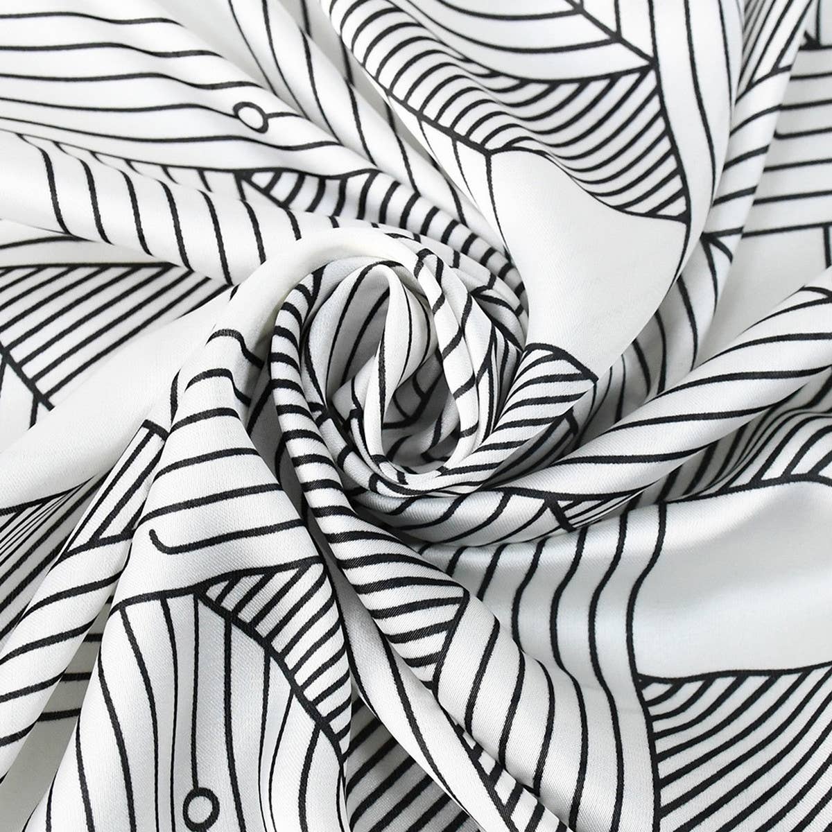 Geometric Scarf - Elegant Print Square for Women