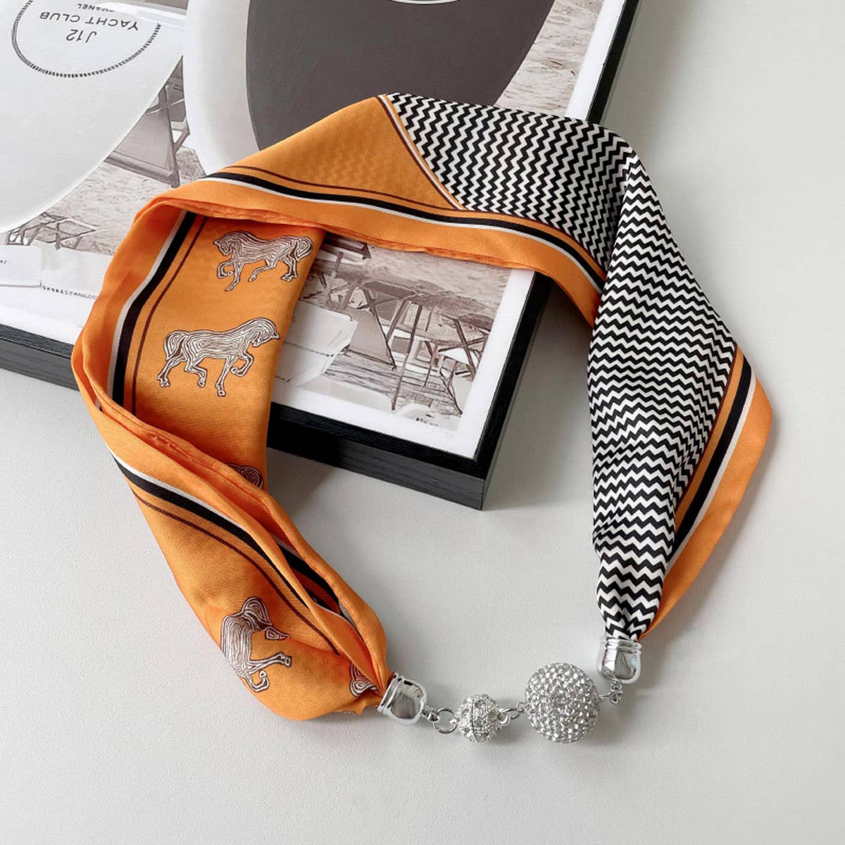 Magnetic Silk Scarf Necklace ? Elegant Neck Wrap