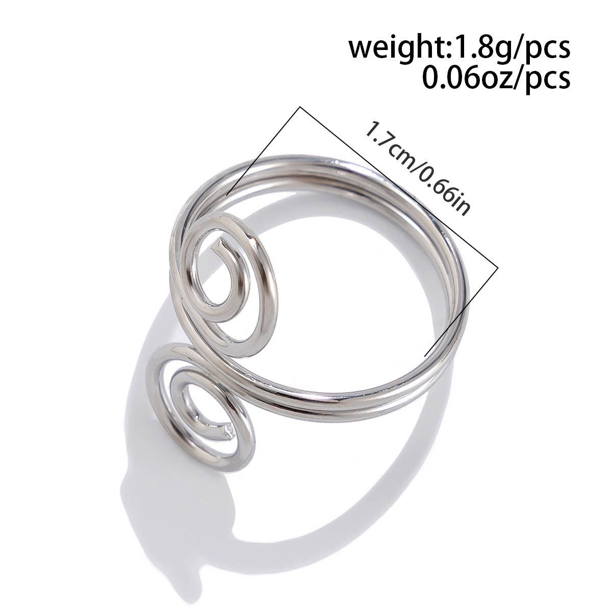 WRAPPED THREAD OPEN GEOMETRIC GOLD HOOP RING_CWAJE1817
