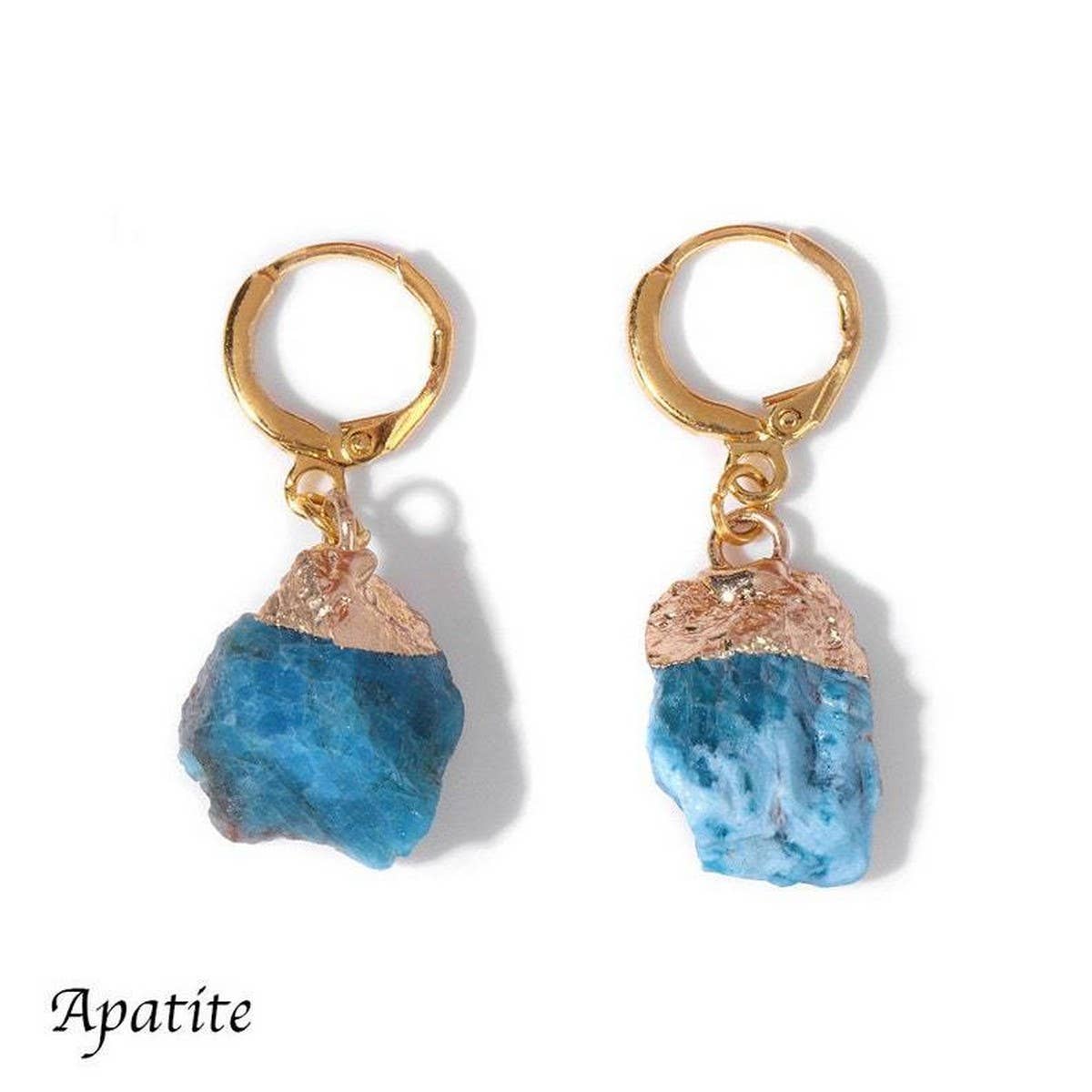 NATURAL STONE AMETHYST ORIGINAL STONE EARRINGS