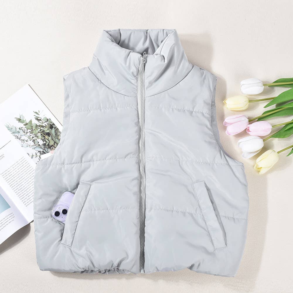 TEMPERAMENT CASUAL WARM COTTON-PADDED POCKET VEST