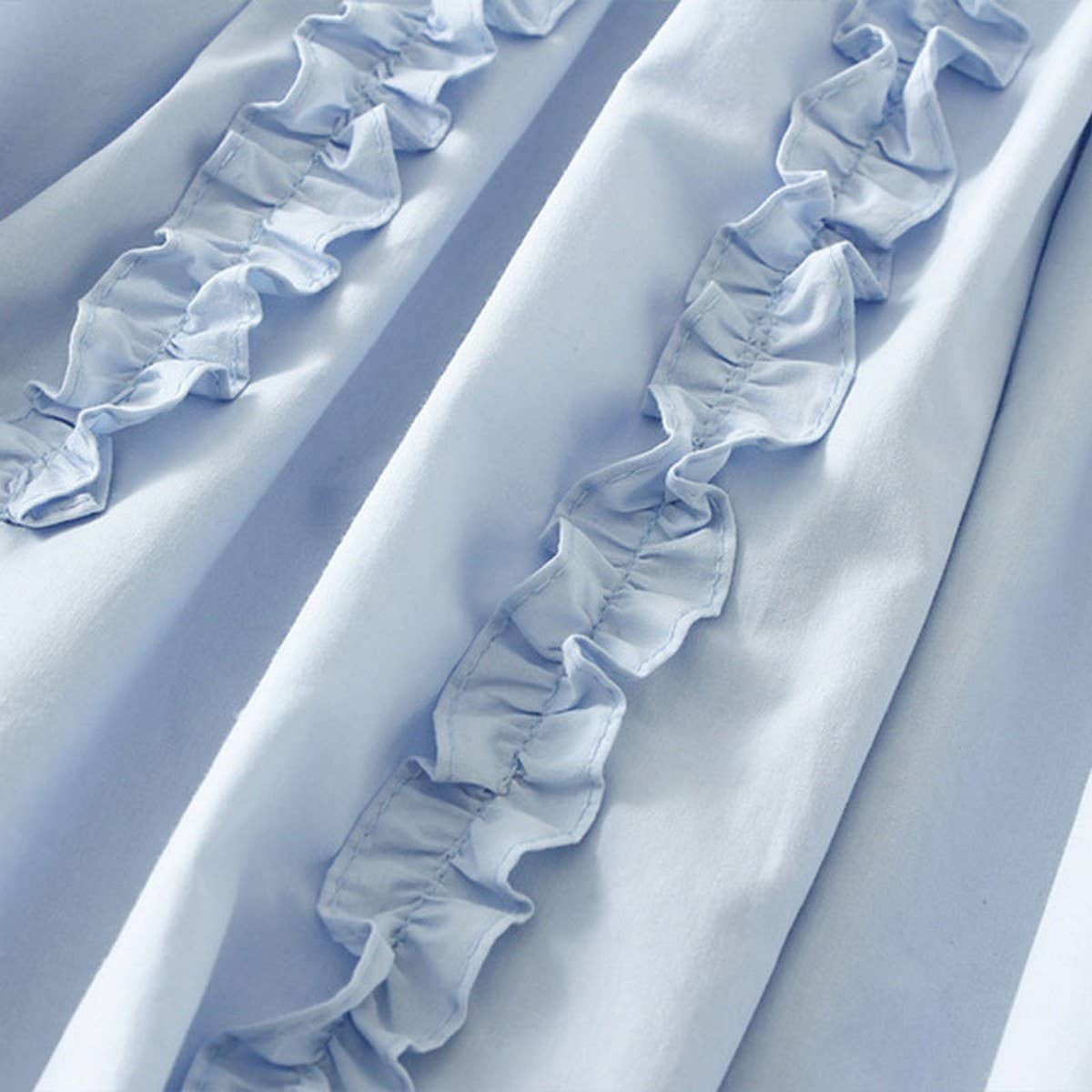 Ruffle Trim 3D Lace A-Line Slimming Skirt