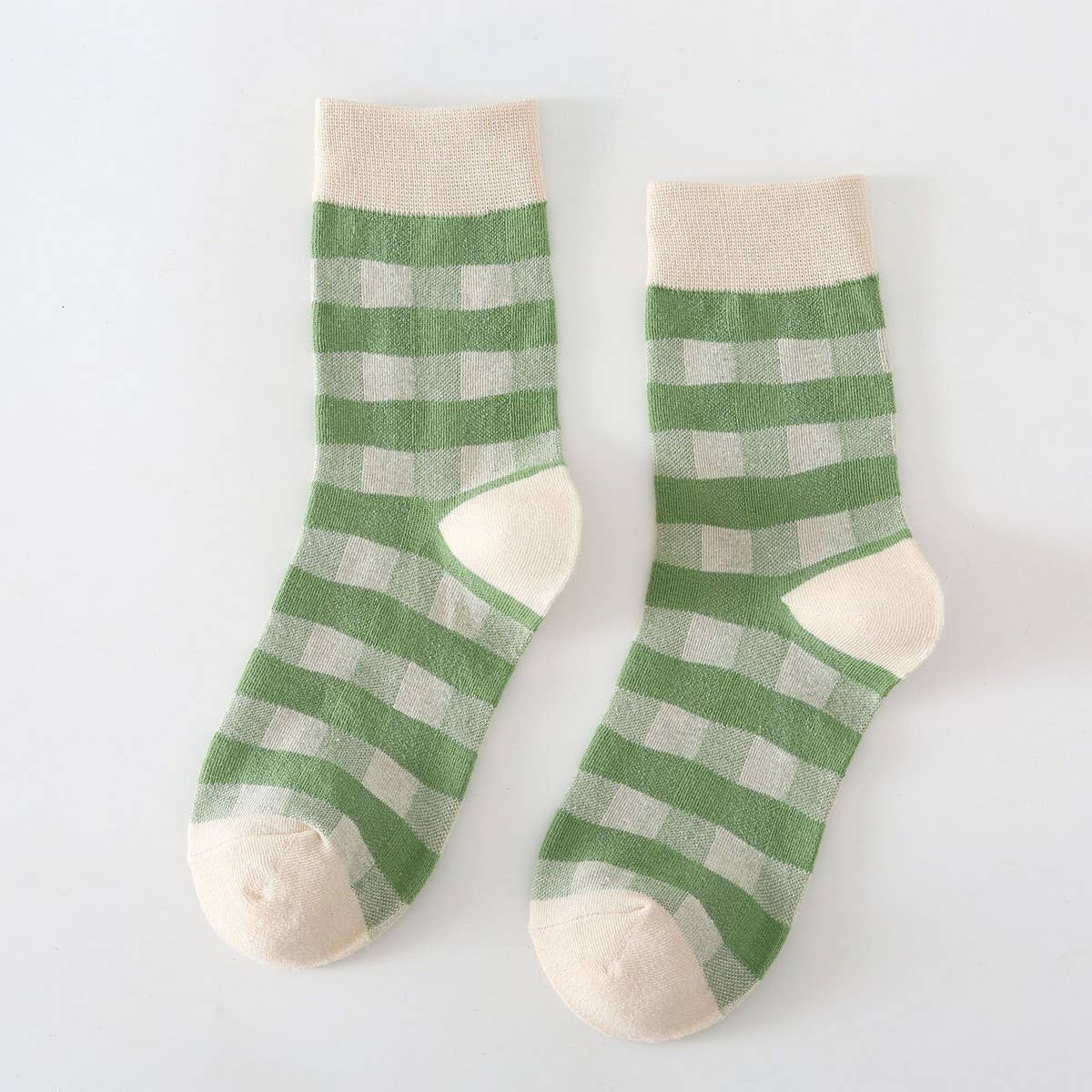 WINTER ROLLED-EDGE STRIPED SOCKS