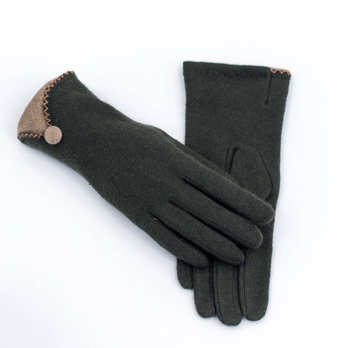 FASHIONABLE GOLD STRIPED GLOVES_CWAG0075