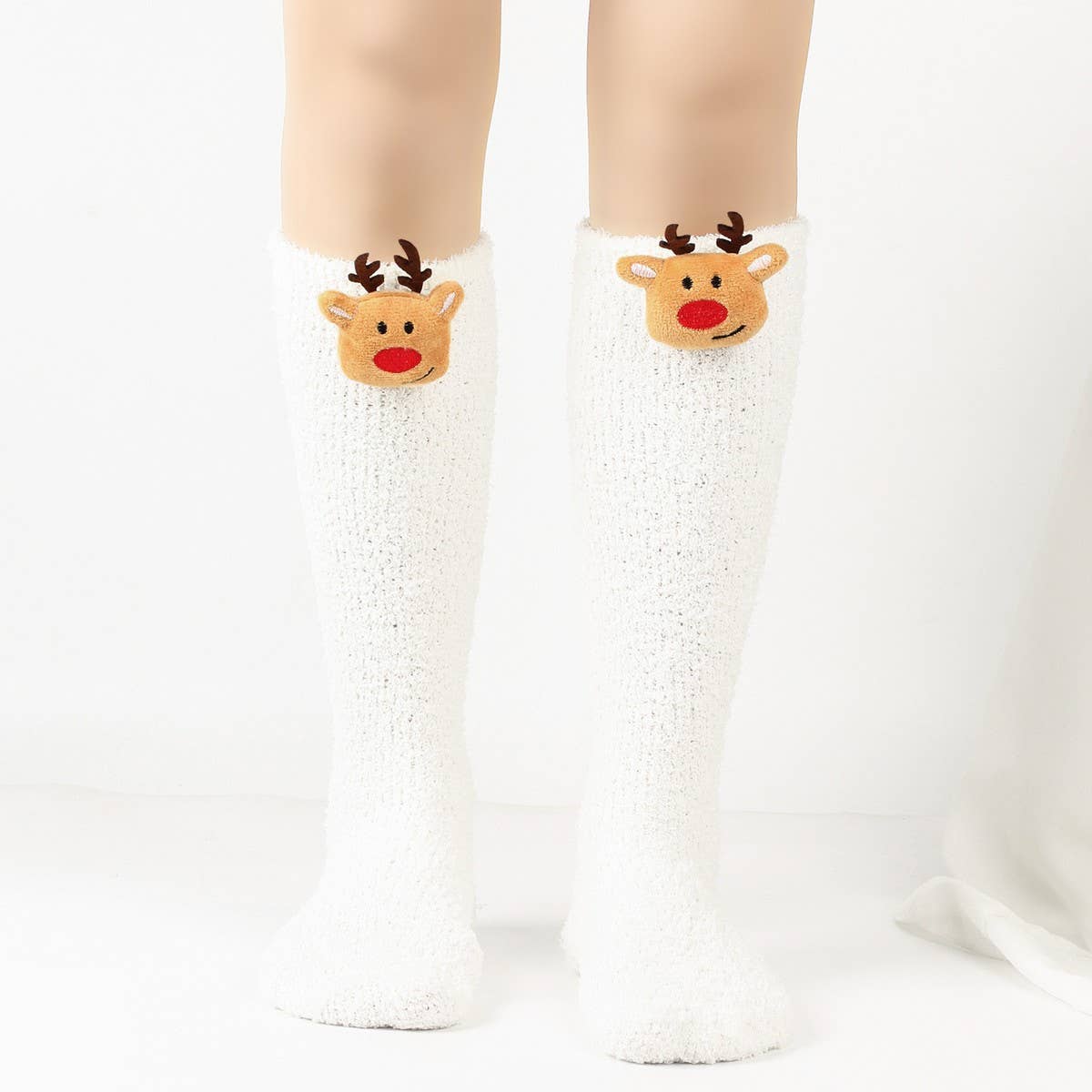 CWMS02684_CHRISTMAS KNEE HIGH SOCKS WARM LEG WARMERS